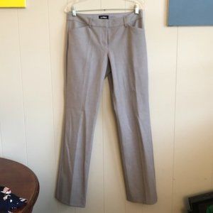 Express Editor low rise barely boot pants, grey, size 8R